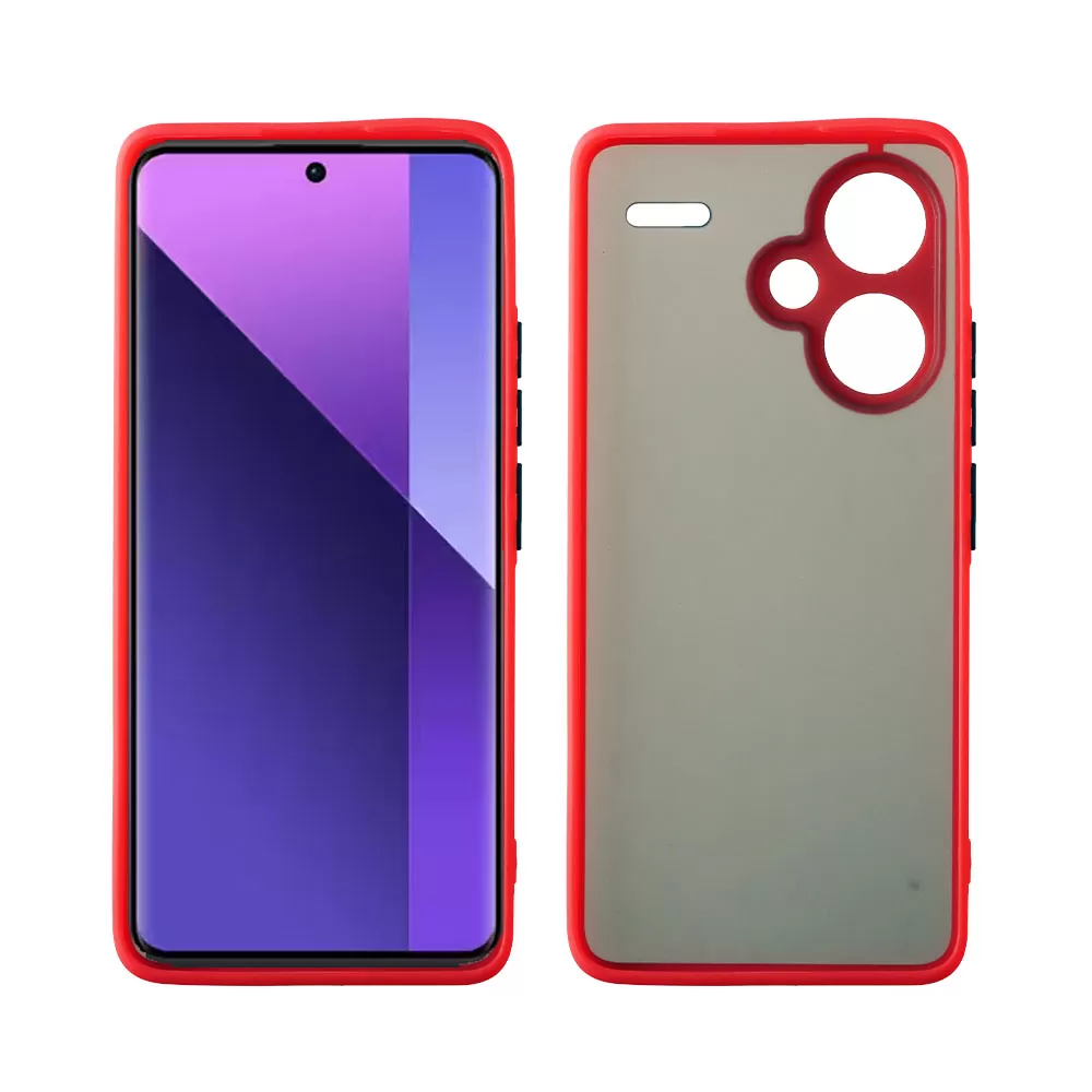 LIME HARDSHELL FUSION ΘΗΚΗ XIAOMI REDMI NOTE 13 PRO PLUS 5G 6.67in  FULL CAMERA PROTECTION RED WITH BLACK KEYS - Image 6