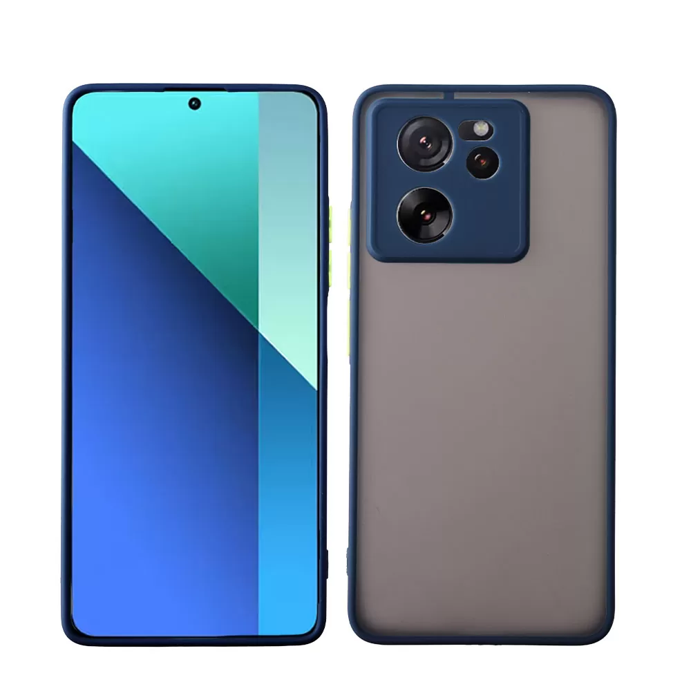 LIME HARDSHELL FUSION ΘΗΚΗ XIAOMI 13T 5G 6.67in  FULL CAMERA PROTECTION BLUE WITH YELLOW KEYS - Image 5