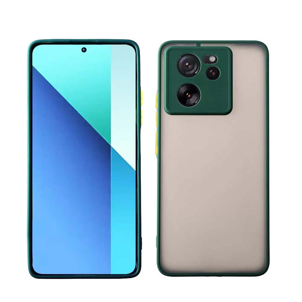 LIME HARDSHELL FUSION ΘΗΚΗ XIAOMI 13T 5G 6.67in  FULL CAMERA PROTECTION GREEN WITH YELLOW KEYS - Image 6