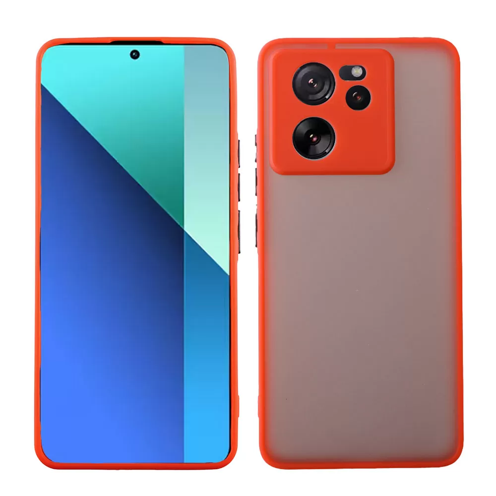 LIME HARDSHELL FUSION ΘΗΚΗ XIAOMI 13T 5G 6.67in  FULL CAMERA PROTECTION RED WITH BLACK KEYS - Image 6