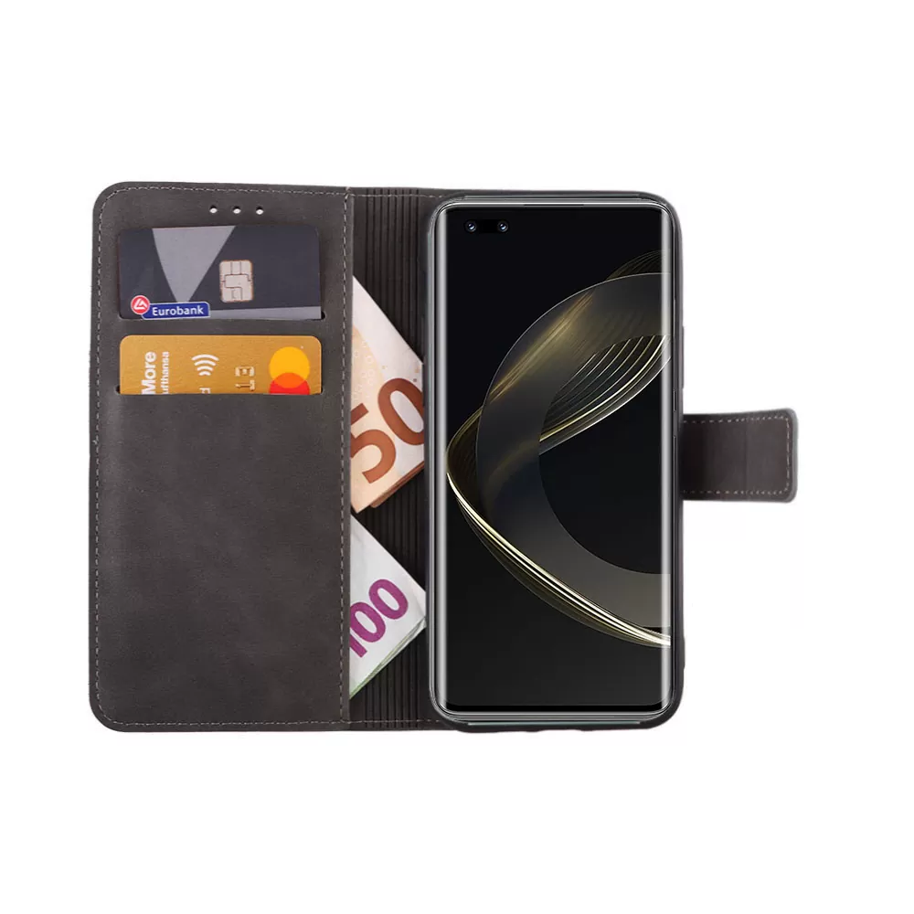 LIME ESSENTIAL ΘΗΚΗ HUAWEI NOVA 11 PRO 4G 6.78in  MAGNET BOOK STAND CLIP GREY - Image 5