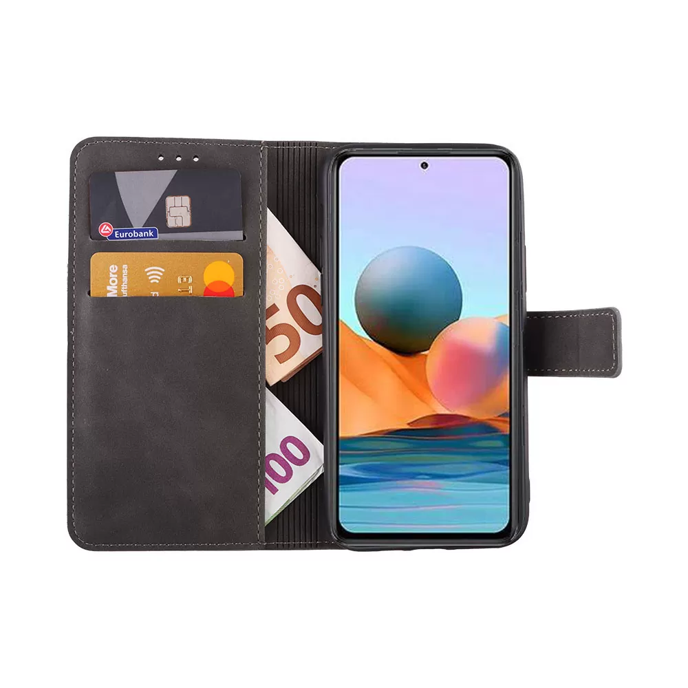 LIME ESSENTIAL ΘΗΚΗ SAMSUNG A35 5G A356 6.6in  MAGNET BOOK STAND CLIP GREY - Image 5
