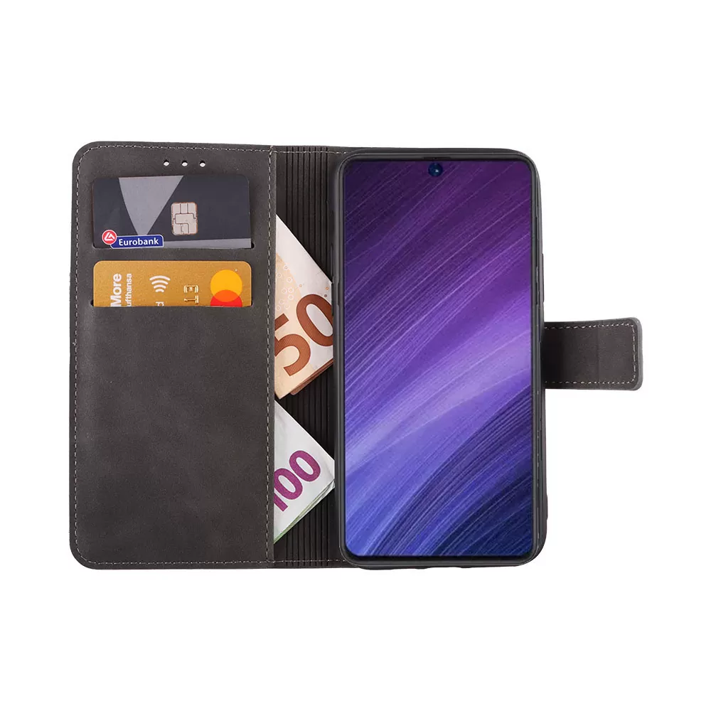 LIME ESSENTIAL ΘΗΚΗ XIAOMI 13T 5G 6.67in  MAGNET BOOK STAND CLIP GREY - Image 5