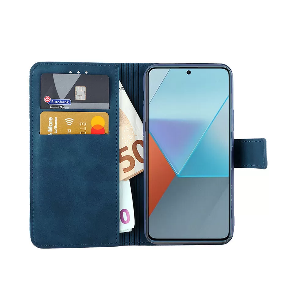 LIME ESSENTIAL ΘΗΚΗ XIAOMI REDMI NOTE 13 PRO 5G 6.67in  MAGNET BOOK STAND CLIP DARK BLUE - Image 5