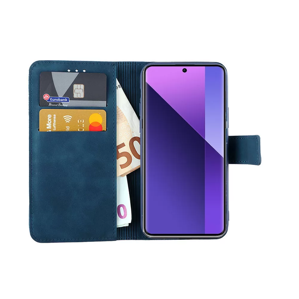LIME ESSENTIAL ΘΗΚΗ XIAOMI REDMI NOTE 13 PRO PLUS 5G 6.67in  MAGNET BOOK STAND CLIP DARK BLUE - Image 5
