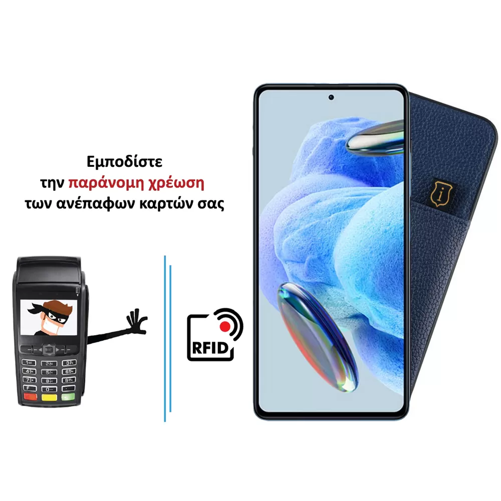 IDOL 1991 ANTI-RFID LEATHER SMART WALLET ΘΗΚΗ XIAOMI REDMI NOTE 12 PRO 4G 6.67in FULL CAMERA PROTECTION BLUE - Image 4