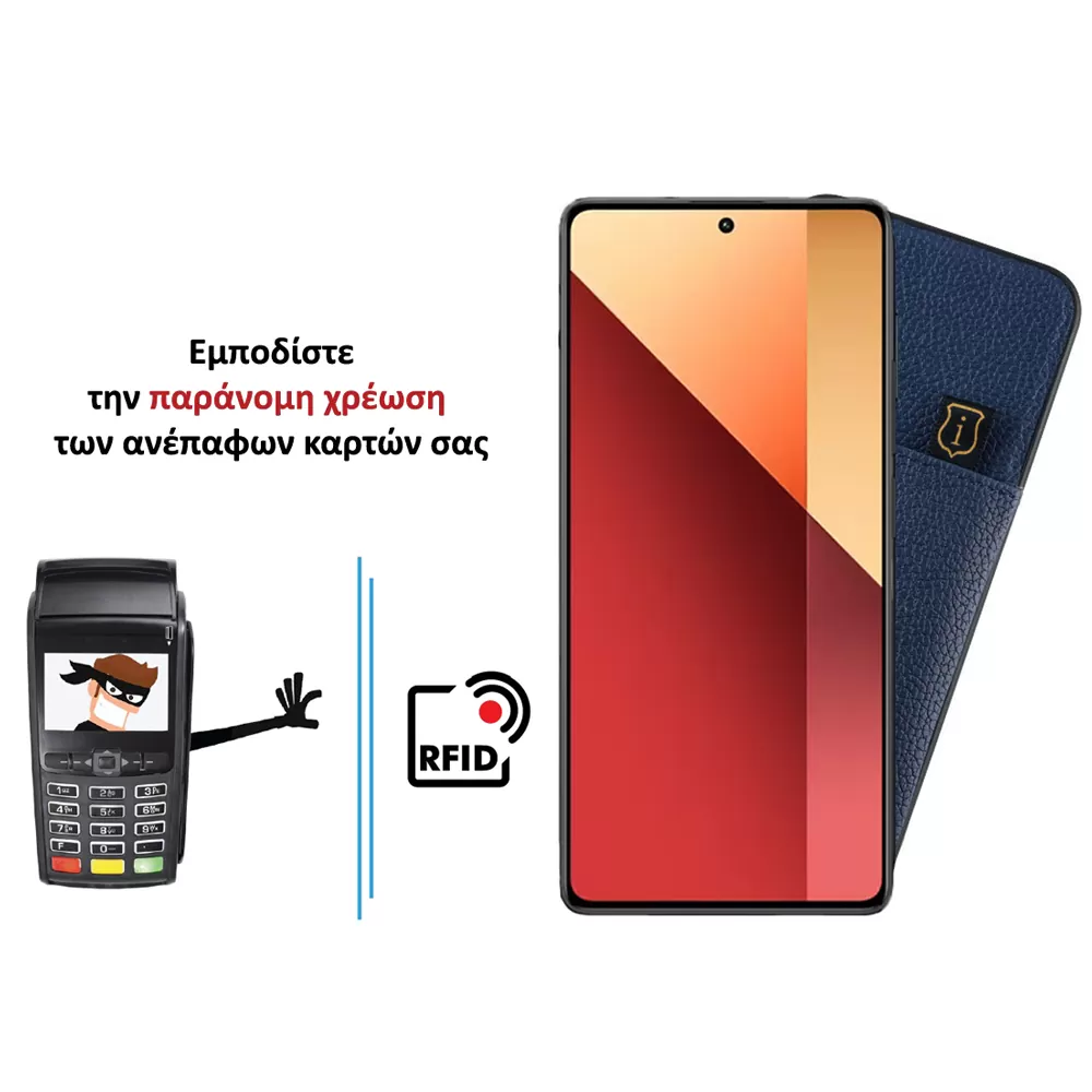 IDOL 1991 ANTI-RFID LEATHER SMART WALLET ΘΗΚΗ XIAOMI REDMI NOTE 13 PRO 5G 6.67in FULL CAMERA PROTECTION BLUE - Image 4