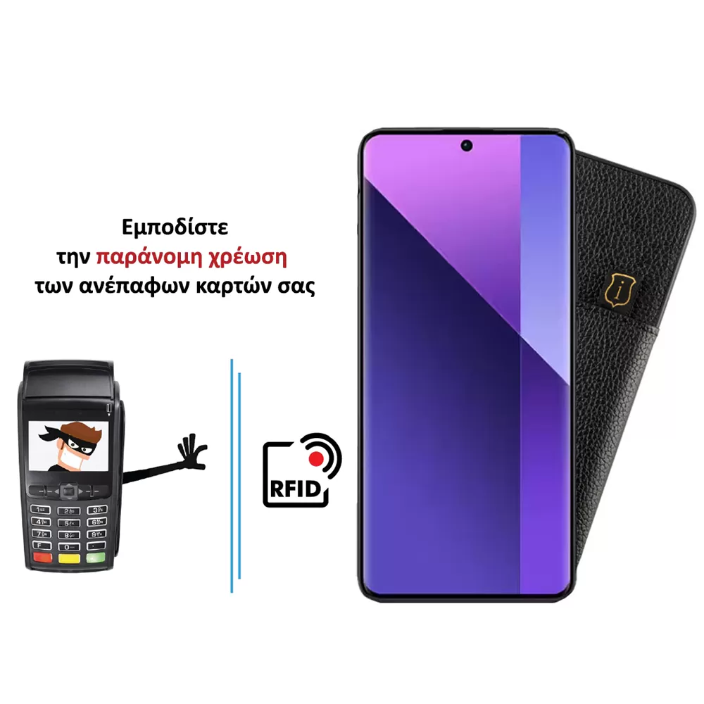 IDOL 1991 ANTI-RFID LEATHER SMART WALLET ΘΗΚΗ XIAOMI REDMI NOTE 13 PRO PLUS 5G 6.67in CAMERA GUARD BLACK - Image 4