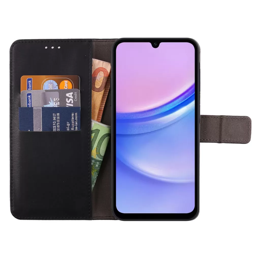 VOLTE-TEL ALLURE ΘΗΚΗ SAMSUNG A15 4G A155/A15 5G A156 6.4in  MAGNET BOOK STAND CLIP BLACK - Image 6
