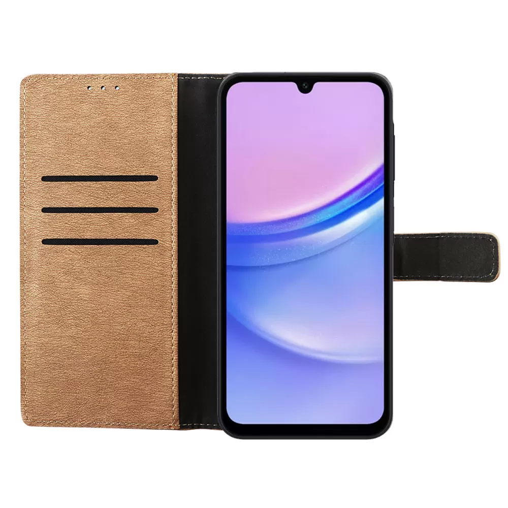 VOLTE-TEL ALLURE ΘΗΚΗ SAMSUNG A15 4G A155/A15 5G A156 6.4in  MAGNET BOOK STAND CLIP GOLD - Image 6