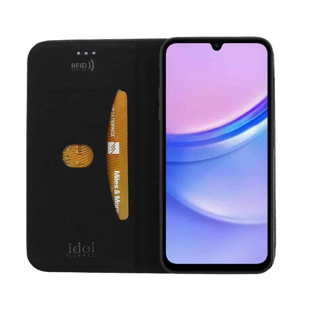 IDOL 1991 ELITE ΘΗΚΗ SAMSUNG A15 4G A155/A15 5G A156 6.4in  ANTI-RFID BOOK STAND BLACK - Image 7
