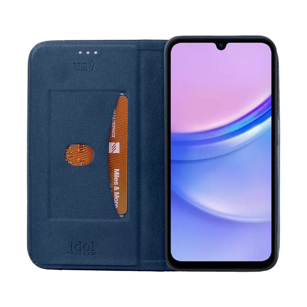 IDOL 1991 ELITE ΘΗΚΗ SAMSUNG A15 4G A155/A15 5G A156 6.4in  ANTI-RFID BOOK STAND BLUE - Image 7