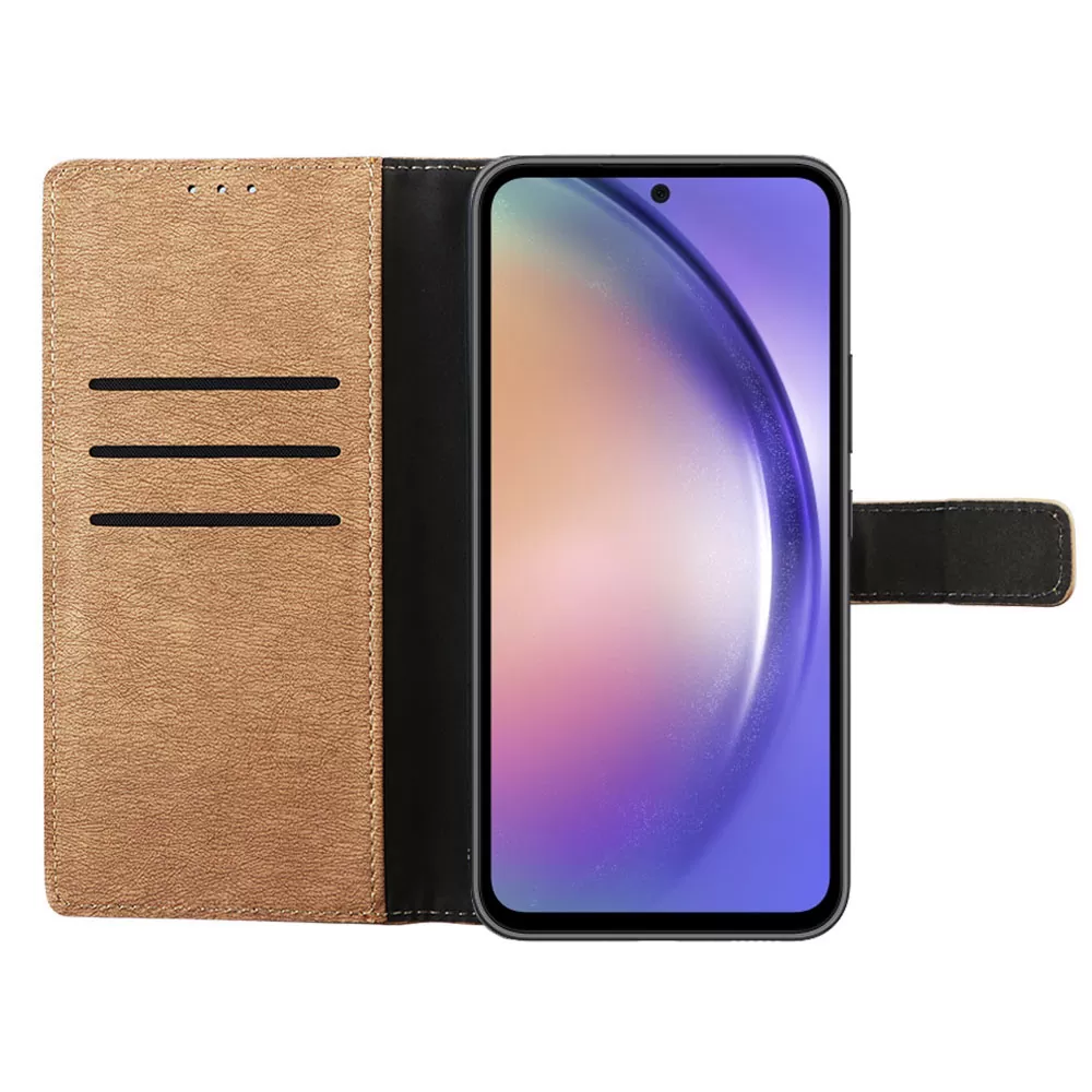 VOLTE-TEL ALLURE ΘΗΚΗ SAMSUNG A55 5G A556 6.6in  MAGNET BOOK STAND CLIP GOLD - Image 6
