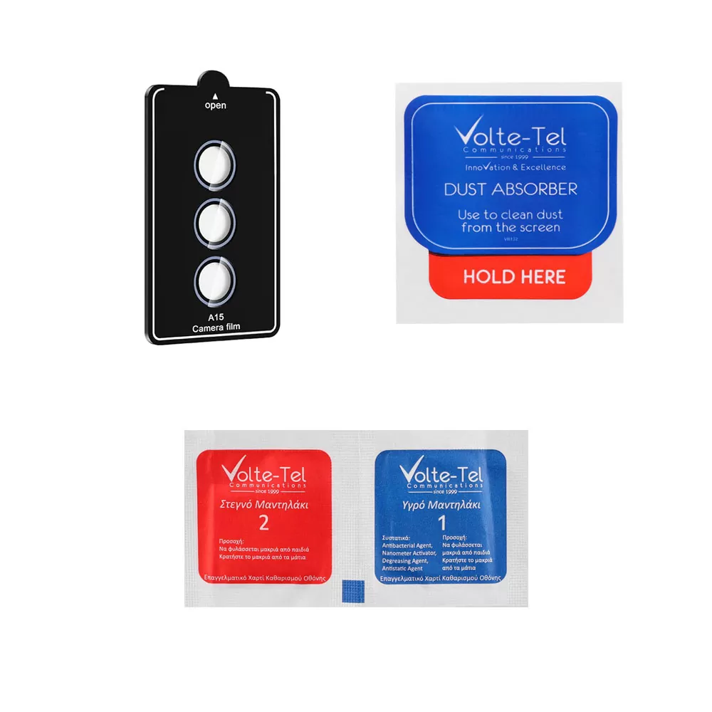VOLTE-TEL CAMERA GLASS COVER SAMSUNG A15 4G A155/A15 5G A157 6.4in 9H 0.30MM EASY APPLICATION BLUE - Image 3