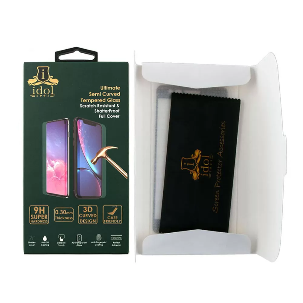 IDOL 1991 GLAMOUR TEMPERED GLASS XIAOMI 14 ULTRA 5G 6.73in 9H 0.30mm FULL COVER 3D FULL GLUE FINGER UNLOCK BLACK + SQUEEZY CARD - Image 3