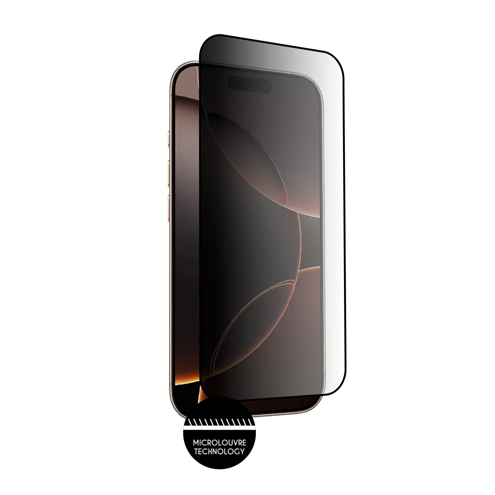IDOL 1991 PREMIUM PRIVACY ANTISPY TEMPERED GLASS IPHONE 16 PRO 6.3in 9H 0.25mm SEMI CURVED FULL GLUE BLACK - Image 7