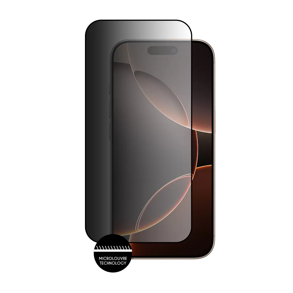 IDOL 1991 PREMIUM PRIVACY ANTISPY TEMPERED GLASS IPHONE 16 PRO 6.3in 9H 0.25mm SEMI CURVED FULL GLUE BLACK - Image 6