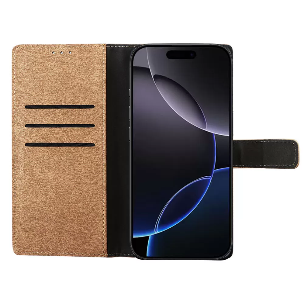 VOLTE-TEL ALLURE ΘΗΚΗ IPHONE 16 PRO MAX 6.9in  MAGNET BOOK STAND CLIP GOLD - Image 6