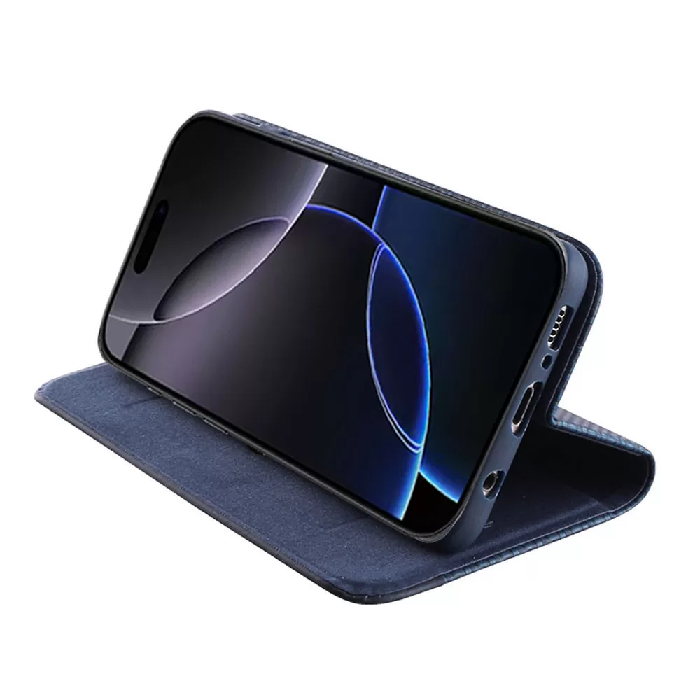 IDOL 1991 ELITE ΘΗΚΗ IPHONE 16 PRO 6.3in  ANTI-RFID BOOK STAND BLUE - Image 4