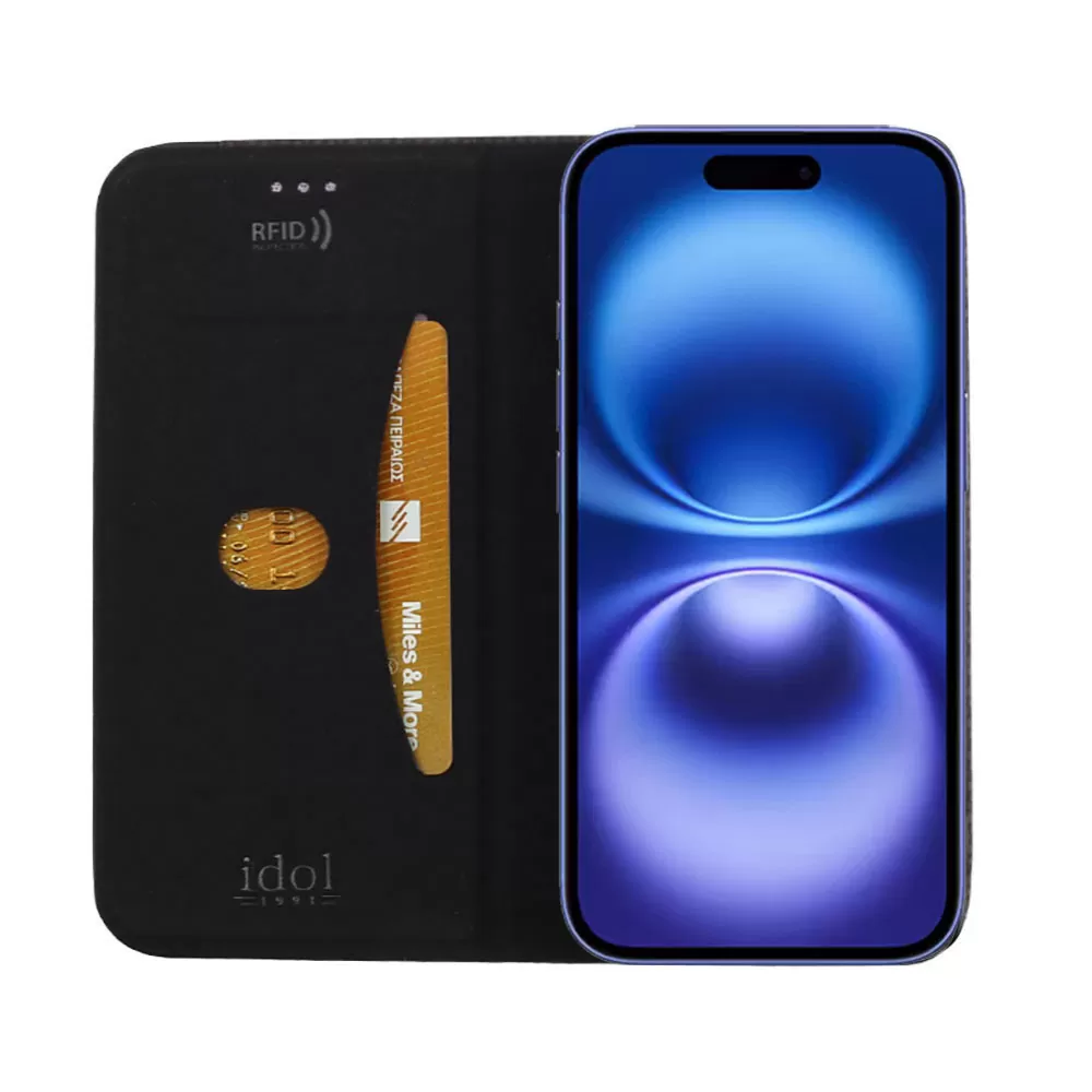 IDOL 1991 ELITE ΘΗΚΗ IPHONE 16 PLUS 6.7in  ANTI-RFID BOOK STAND BLACK - Image 7