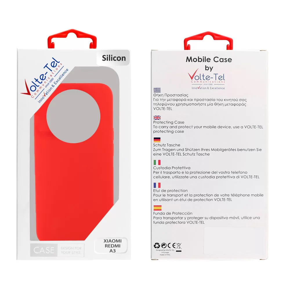 VOLTE-TEL SILICON TPU ΘΗΚΗ XIAOMI REDMI A3 4G/A3X 4G 6.71in  CAMERA GUARD RED - Image 2