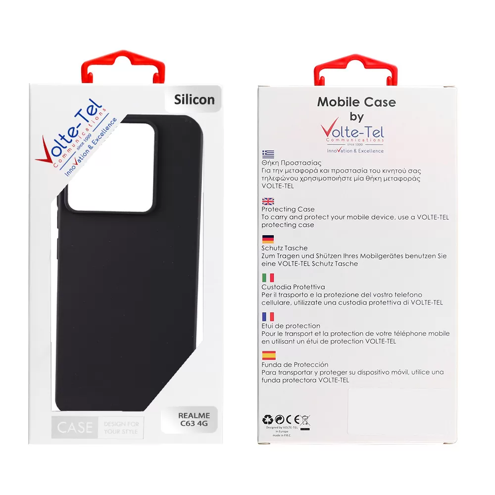 VOLTE-TEL SILICON TPU ΘΗΚΗ REALME C63 4G 6.74in  CAMERA GUARD BLACK - Image 2