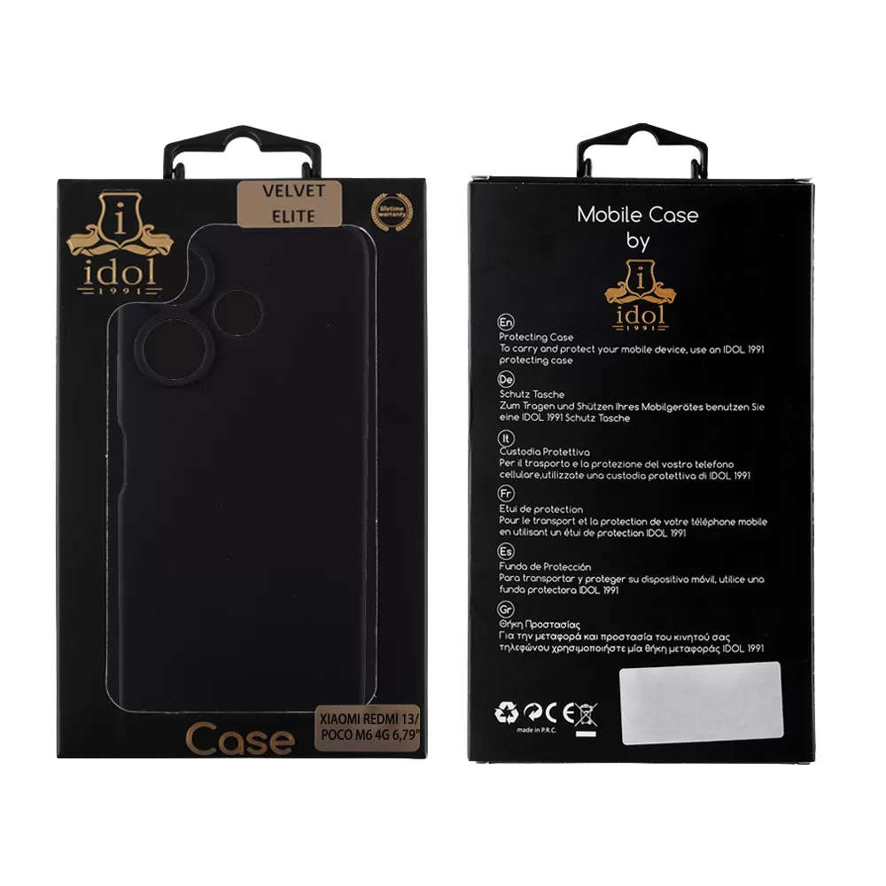 IDOL 1991 VELVET ELITE TPU ΘΗΚΗ XIAOMI REDMI 13/ POCO M6 4G 6.79in  4 SIDE FULL CAMERA PROTECTION BLACK - Image 2