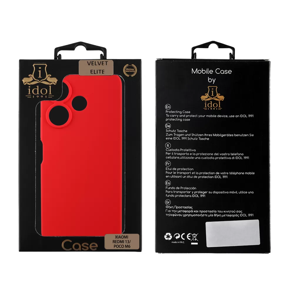 IDOL 1991 VELVET ELITE TPU ΘΗΚΗ XIAOMI REDMI 13/ POCO M6 4G 6,79in  4 SIDE FULL CAMERA PROTECTION RED - Image 2
