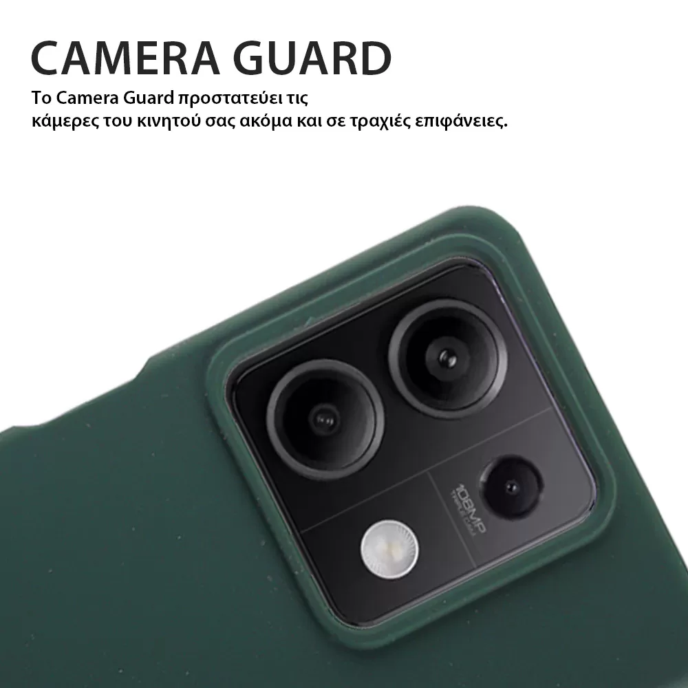 IDOL 1991 VELVET ELITE TPU ΘΗΚΗ XIAOMI REDMI NOTE 13 5G 6.67in  4 SIDE CAMERA GUARD DARK GREEN - Image 4