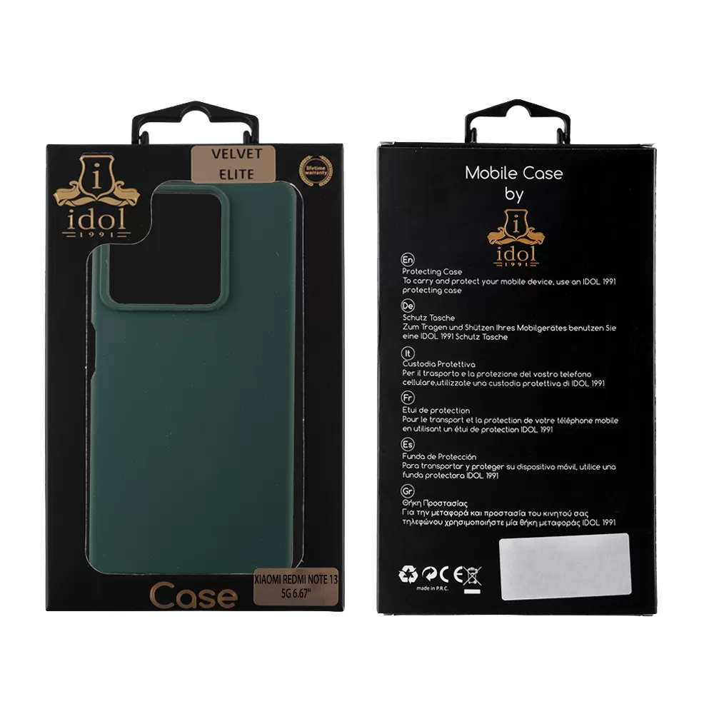 IDOL 1991 VELVET ELITE TPU ΘΗΚΗ XIAOMI REDMI NOTE 13 5G 6.67in  4 SIDE CAMERA GUARD DARK GREEN - Image 2