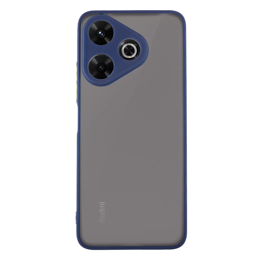 LIME HARDSHELL FUSION ΘΗΚΗ XIAOMI REDMI 13/ POCO M6 4G 6,79in  FULL CAMERA PROTECTION BLUE WITH YELLOW KEYS - Image 6