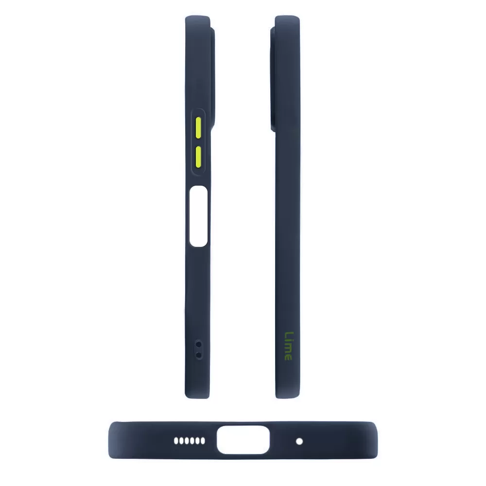 LIME HARDSHELL FUSION ΘΗΚΗ XIAOMI REDMI 13/ POCO M6 4G 6,79in  FULL CAMERA PROTECTION BLUE WITH YELLOW KEYS - Image 5