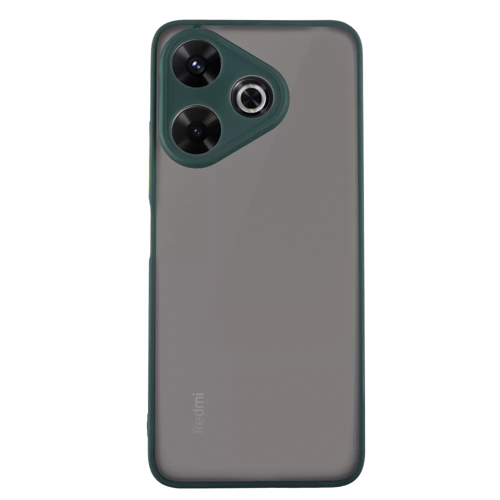 LIME HARDSHELL FUSION ΘΗΚΗ XIAOMI REDMI 13/POCO M6 4G 6,79in  FULL CAMERA PROTECTION GREEN WITH YELLOW KEYS - Image 6