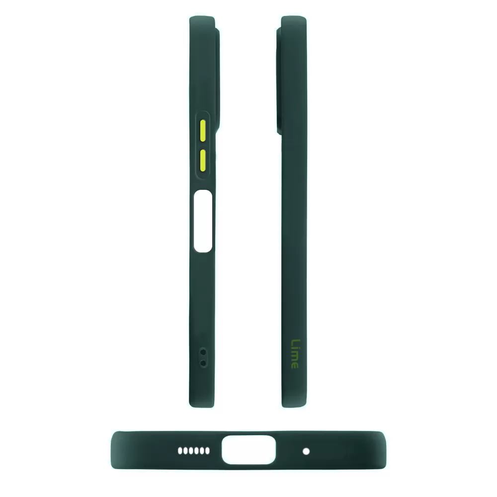LIME HARDSHELL FUSION ΘΗΚΗ XIAOMI REDMI 13/POCO M6 4G 6,79in  FULL CAMERA PROTECTION GREEN WITH YELLOW KEYS - Image 5