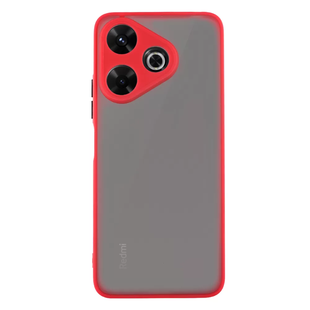 LIME HARDSHELL FUSION ΘΗΚΗ XIAOMI REDMI 13/POCO M6 4G 6,79in  FULL CAMERA PROTECTION RED WITH BLACK KEYS - Image 6