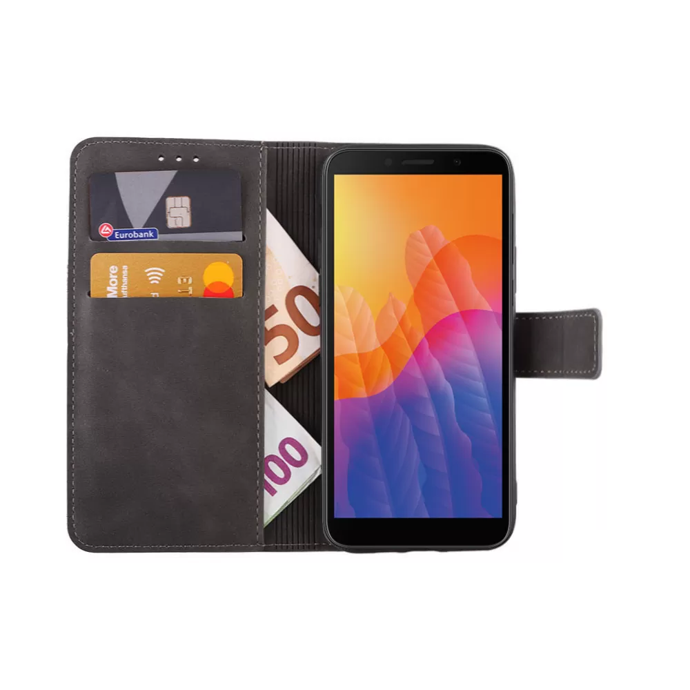 LIME ESSENTIAL ΘΗΚΗ HUAWEI Y5P 5.45in  MAGNET BOOK STAND CLIP GREY - Image 5