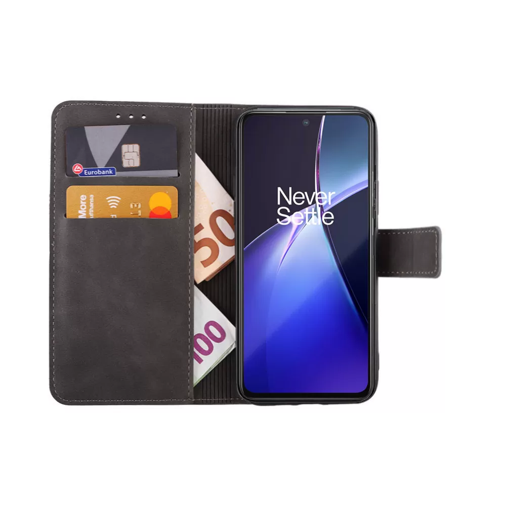 LIME ESSENTIAL ΘΗΚΗ ONEPLUS NORD CE4 LITE 5G 6.67in  MAGNET BOOK STAND CLIP GREY - Image 5