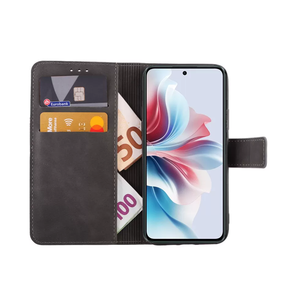 LIME ESSENTIAL ΘΗΚΗ OPPO RENO11 F 5G CPH2603 6.7in  MAGNET BOOK STAND CLIP GREY - Image 5