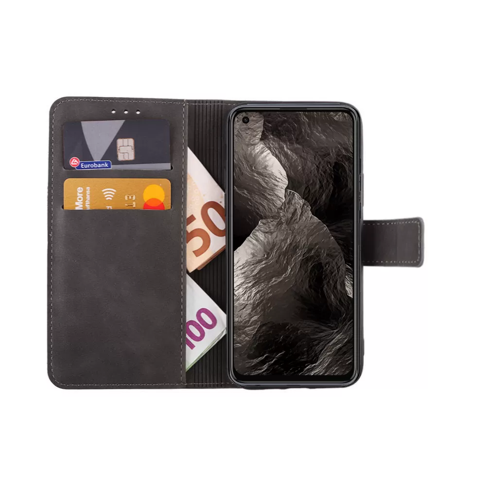 LIME ESSENTIAL ΘΗΚΗ REALME GT MASTER 5G 6.43in  MAGNET BOOK STAND CLIP GREY - Image 5