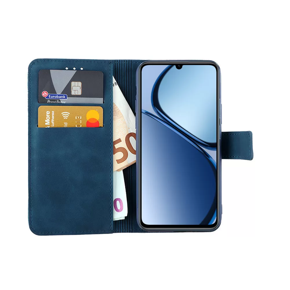 LIME ESSENTIAL ΘΗΚΗ REALME C63 4G 6.74in  MAGNET BOOK STAND CLIP DARK BLUE - Image 5