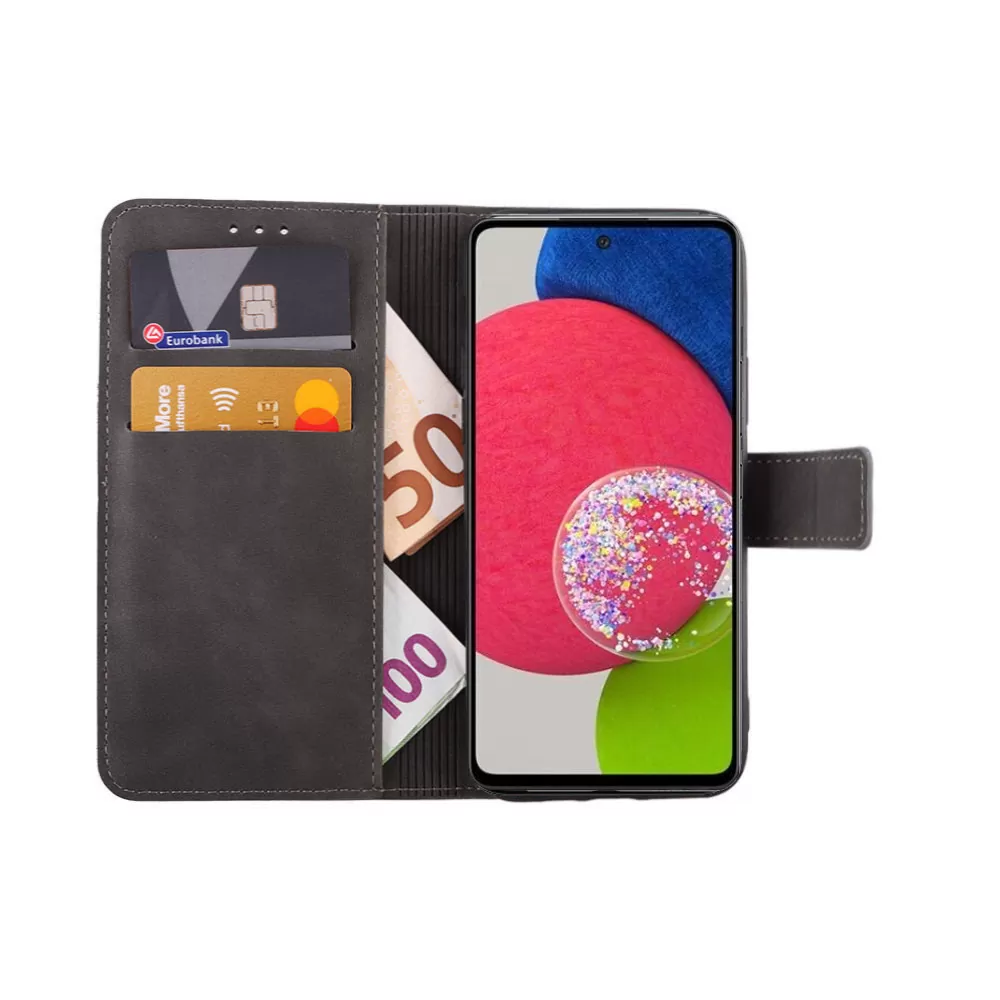 LIME ESSENTIAL ΘΗΚΗ SAMSUNG A52S/A52 A525/A526/A528 6.5in  MAGNET BOOK STAND CLIP GREY - Image 5
