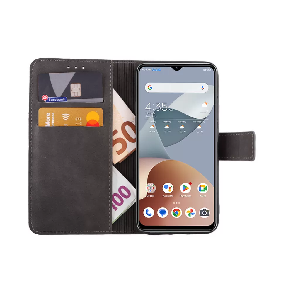 LIME ESSENTIAL ΘΗΚΗ NOVA 5G PHONE 6.52in  MAGNET BOOK STAND CLIP GREY - Image 5