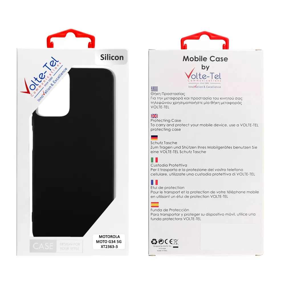 VOLTE-TEL SILICON TPU ΘΗΚΗ MOTOROLA MOTO G34 5G XT2363-3 6.5in  BLACK - Image 2