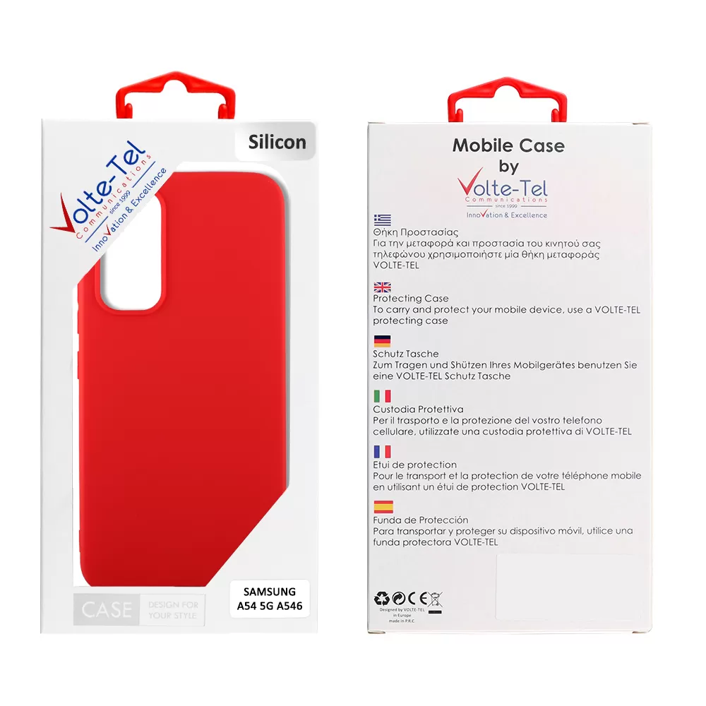 VOLTE-TEL SILICON TPU ΘΗΚΗ SAMSUNG A54 5G A546 6.4in  CAMERA GUARD RED - Image 2