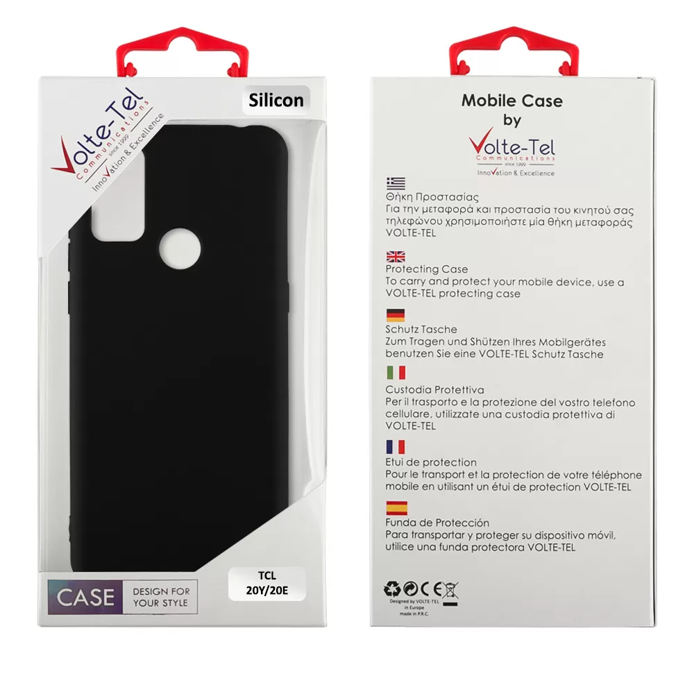 VOLTE-TEL SILICON TPU ΘΗΚΗ TCL 20Y/20E 6.52in  CAMERA GUARD BLACK - Image 2