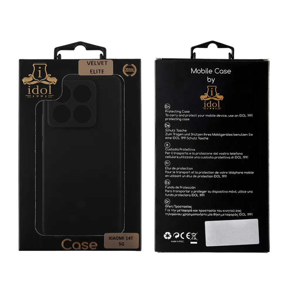 IDOL 1991 VELVET ELITE TPU ΘΗΚΗ XIAOMI 14T 5G 6.67in  4 SIDE FULL CAMERA PROTECTION BLACK - Image 2