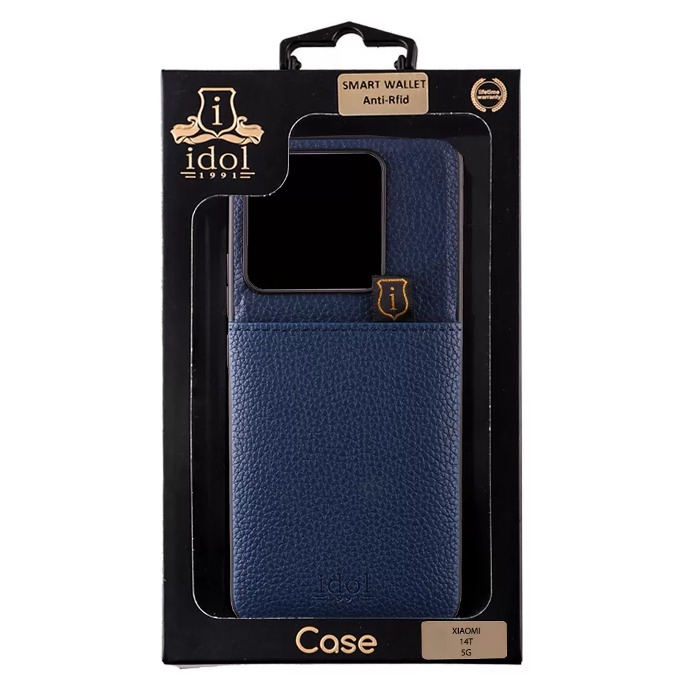 IDOL 1991 ANTI-RFID LEATHER SMART WALLET ΘΗΚΗ XIAOMI 14T 5G 6.67in CAMERA GUARD BLUE - Image 2