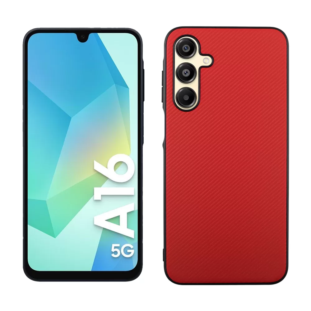 VOLTE-TEL CARBON LIFT ΘΗΚΗ SAMSUNG A16 4G A165/A16 5G A166 6.7in  CAMERA GUARD PROTECTION RED - Image 5
