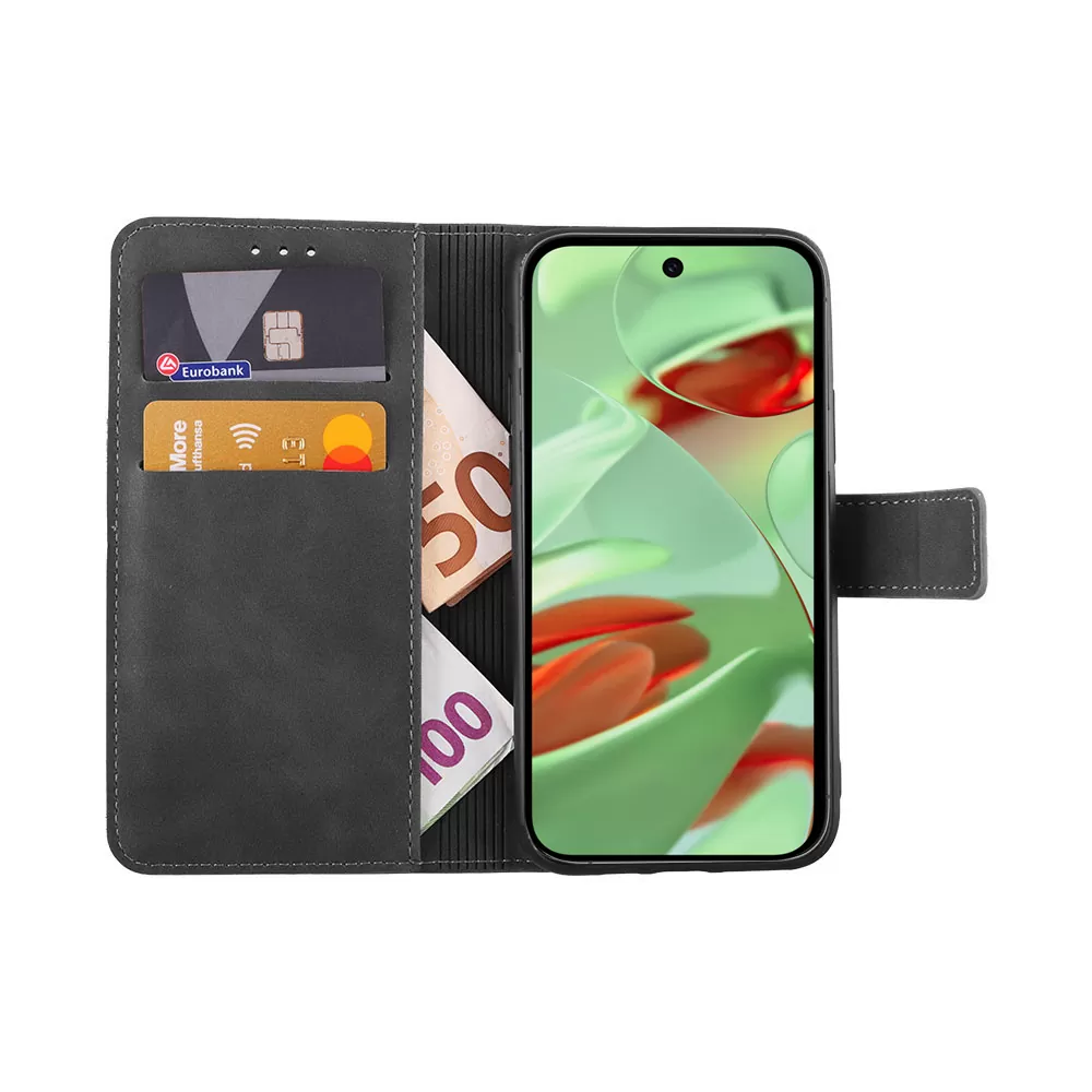 LIME ESSENTIAL ΘΗΚΗ GOOGLE PIXEL 9 5G 6.3in  MAGNET BOOK STAND CLIP GREY - Image 5