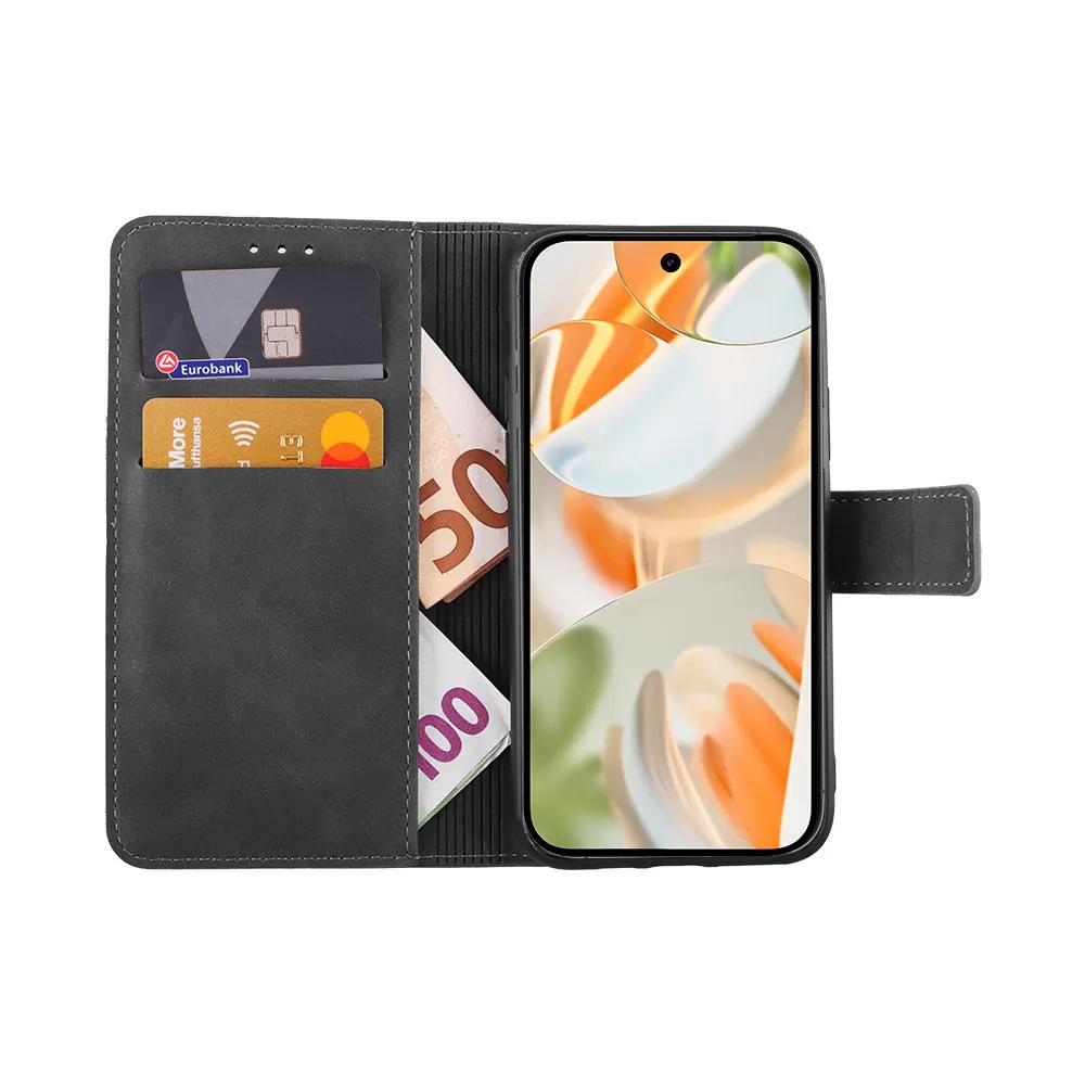 LIME ESSENTIAL ΘΗΚΗ GOOGLE PIXEL 9 PRO 5G 6.3in  MAGNET BOOK STAND CLIP GREY - Image 5